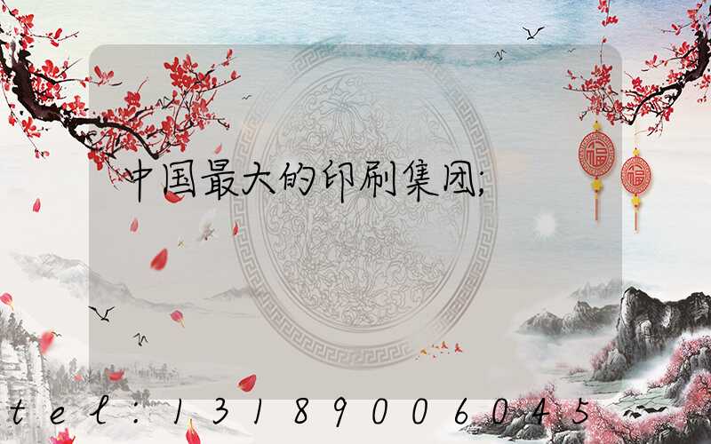 中国最大的印刷集团