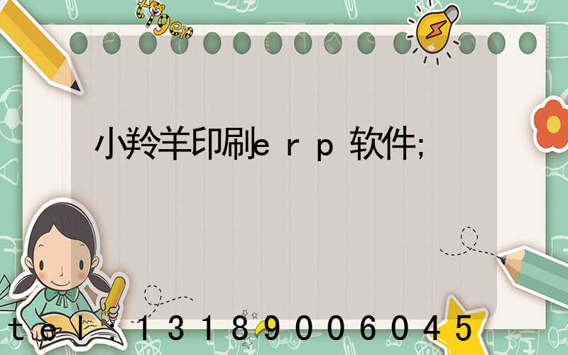 小羚羊印刷erp软件