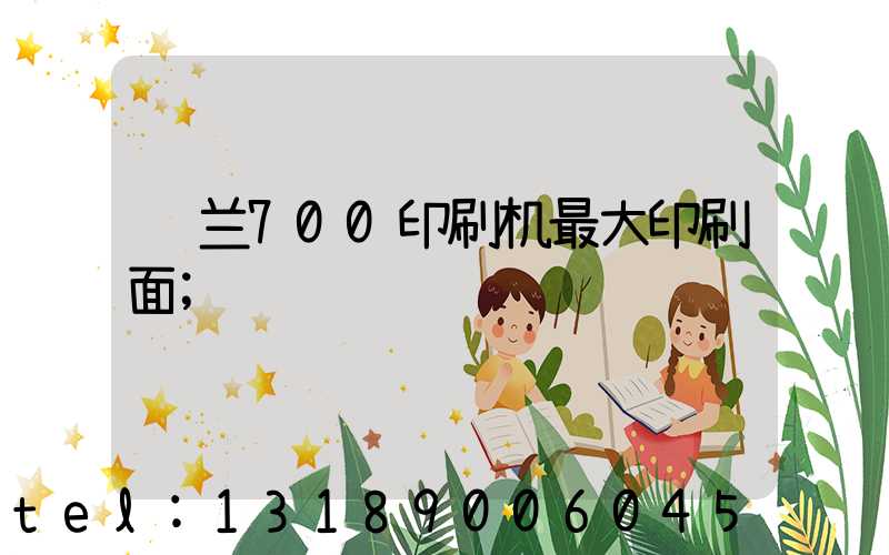 罗兰700印刷机最大印刷面