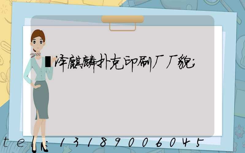 菏泽麒麟扑克印刷厂厂貌